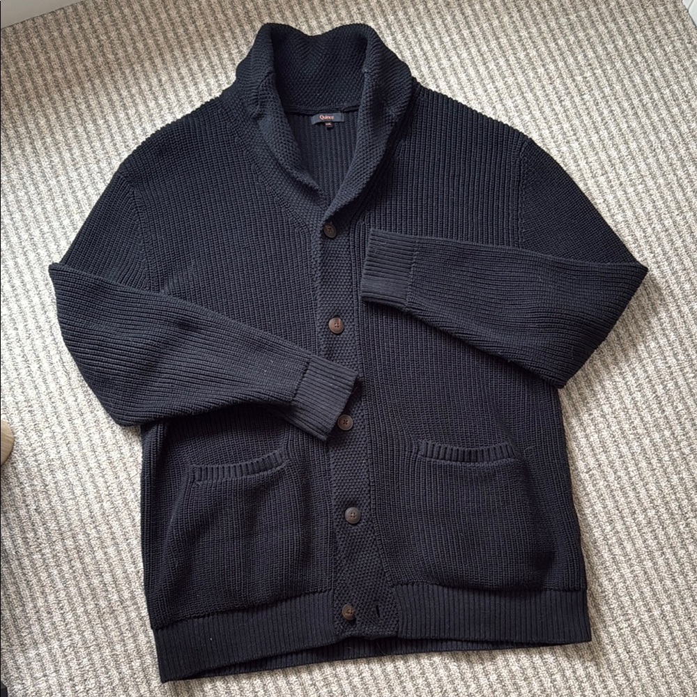 Organic Cotton Shawl-Collar Cardigan